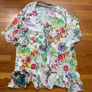 Johnny Was Floral Norah Kimono Cardigan Large